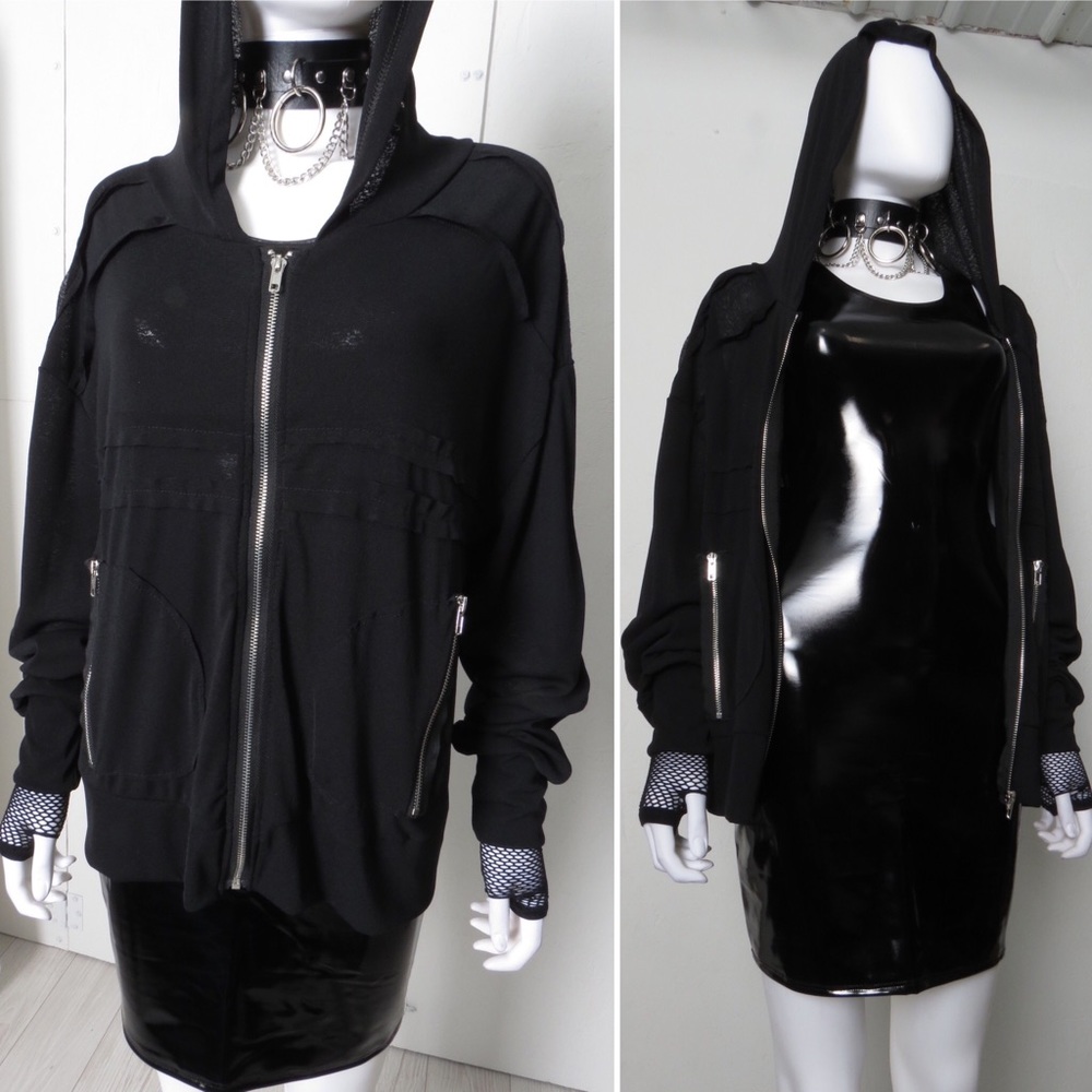 Sheer Crepe Hoodie - Picture 4 of 8